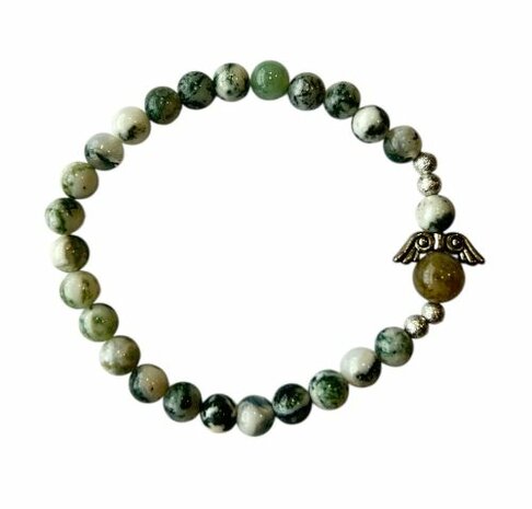 Boomagaat armband met beschermengel