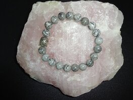 Dames armband Picasso Jaspis met boeddha kraal
