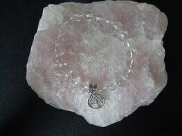 Dames armband Bergkristal met tree of life bedel