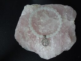 Dames armband Witte Jade met Tree of Life bedel Dames armband Witte Jade met Tree of Life bedel