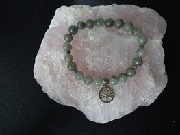 Damesarmband Labradoriet met Tree of Lifebedel