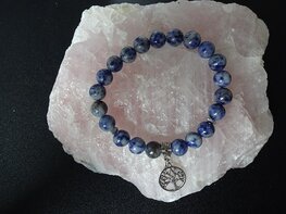 Dames armband Sodaliet met Tree of Life bedel