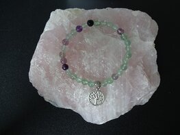 Damesarmband Fluoriet met Tree of Lifebedel Damesarmband Fluoriet met Tree of Lifebedel