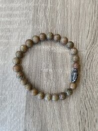 Heren armband Epidoot met RVS Boeddhakraal
