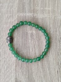 Dames armband Jade RVS Boeddha kraal