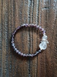 Dames armband Amethist met Engelkraal