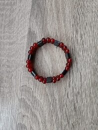 Dames armband Carneool & Hematiet