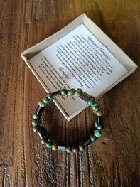 Dames armband Afrikaans Turquoise & Hematiet Dames armband Afrikaans Turquoise & Hematiet