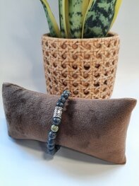 Dames armband Zoïsiet met basic kraal Dames armband Zoïsiet met basic kraal