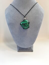 Damesketting van natuursteen Malachiet Damesketting van natuursteen Malachiet