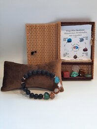Dames armband Feng Shui Meditatie met Lavasteen Dames armband Feng Shui Meditatie met Lavasteen