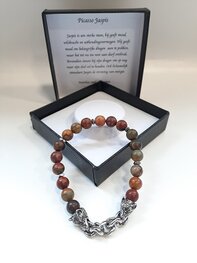 Herenarmband natuurstenen Picasso Jaspis