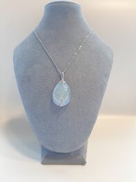 Damesketting van natuursteen, Tree of Life met Opaliet Damesketting van natuursteen, Tree of Life met Opaliet