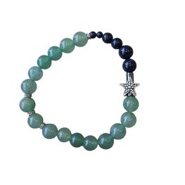 Dames armband Aventurijn 8 mm met ster kraal