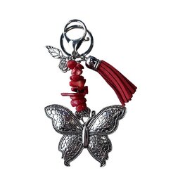 Tas- sleutelhanger Vlinder Koraal