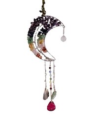 Maan/Tree of Life met Chakra kleuren en Agaat