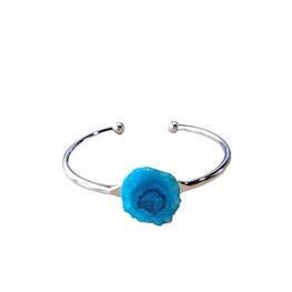 Dames armband met blauwe Agaat