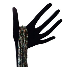 Streng facet Afrikaans Turquoise 3mm