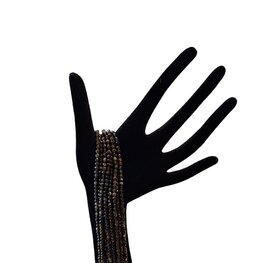 Streng facet zwarte Obsidiaan 3mm