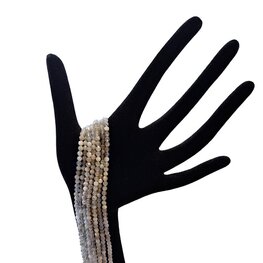 Streng facet Labradoriet 3mm Streng facet Labradoriet 3mm