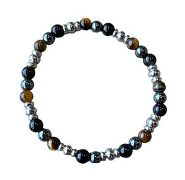 Heren armband 6 mm Balanced Power met RVS kralen