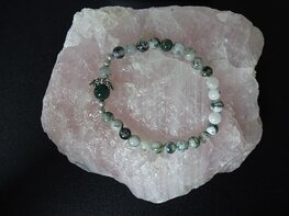 Dames armband Boom Agaat 6 mm met Engel kraal