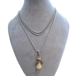 Ketting met gele Jaspis geluksengel