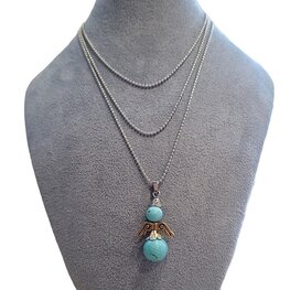 Ketting met Turquoise geluksengel
