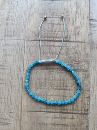 Dames armband Aquamarijn 4 mm hartjes Dames armband Aquamarijn 4 mm hartjes