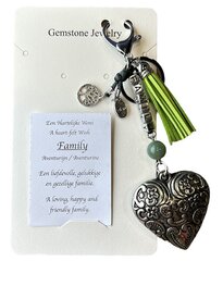 Sleutelhanger familie met Aventurijn