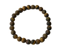 Heren armband 8 mm Tijgeroog mat