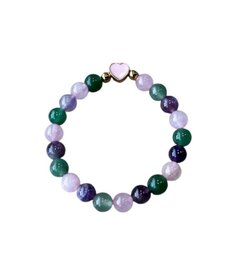 Kinder armband (16 cm)  6 mm met hartje