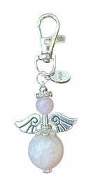 Kracht engel van natuursteen Rozenkwarts Kracht engel van natuursteen Rozenkwarts