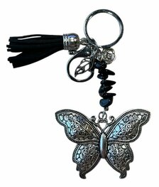 Tas- sleutelhanger Vlinder Onyx