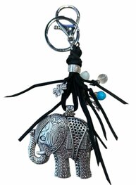 Tas- sleutelhanger Olifant met zwarte veter