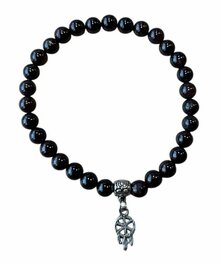 Dames armband Granaat 6 mm met dromenvanger bedel
