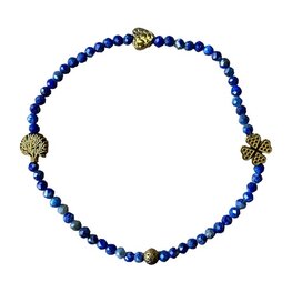 Dames armband Lapis Lazuli 3 mm Dames armband Lapis Lazuli 3 mm