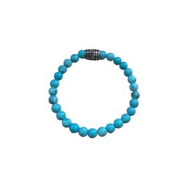 Dames armband Turquoise 6 mm met basic kraal