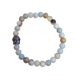 Dames armband Amazoniet 6 mm met Boeddha kraal Dames armband Amazoniet 6 mm met Boeddha kraal