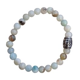 Dames armband Amazoniet 6 mm met basic kraal