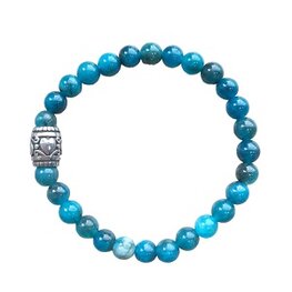Dames armband Apatiet 6 mm met Basic kraal