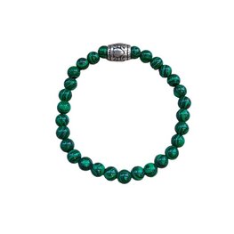 Dames armband Malachiet 6 mm met basic kraal