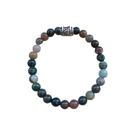 Dames armband Indiaas Agaat  6 mm met basic kraal