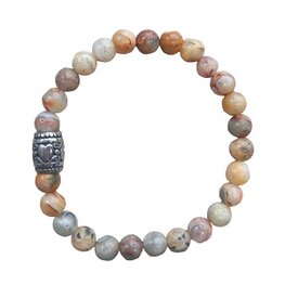 Dames armband Laguna Agaat 6 mm met Basic kraal