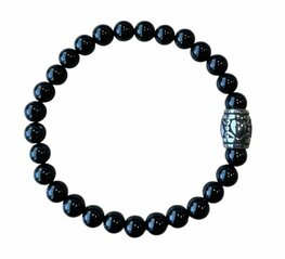 Dames armband Onyx 6 mm met basic kraal