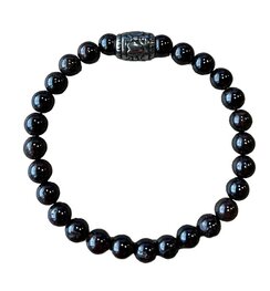 Dames armband Granaat 6 mm met basic kraal