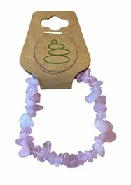 Dames split armband (M), Rozenkwarts Dames split armband (M), Rozenkwarts