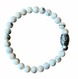 Dames armband Amerikaans Howliet 6 mm met basic kraal