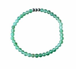 Dames armband Aventurijn 4 mm met zilverkleurige kralen Dames armband Aventurijn 4 mm met zilverkleurige kralen