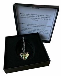 Ketting met hartje en natuursteen Abalone Ketting met hartje en natuursteen Abalone